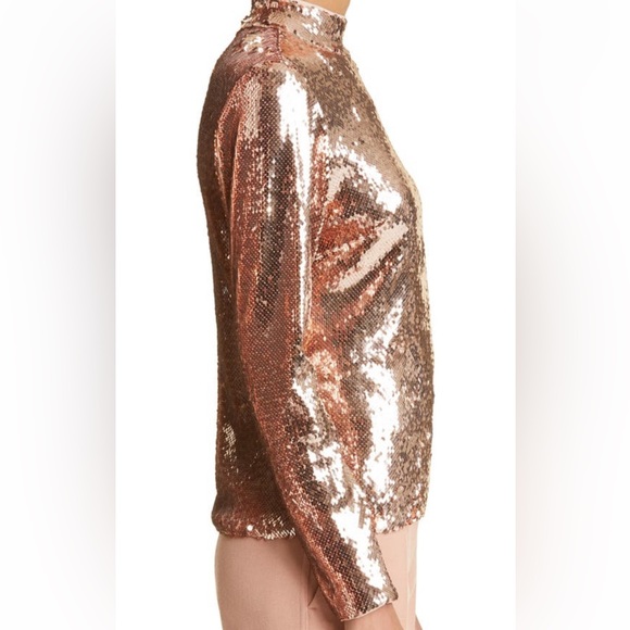 Ted Baker London - lovato sequin mock neck top size 2 - Picture 3 of 6